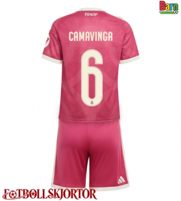 Real Madrid Eduardo Camavinga #6 Tredje Kläder Barn 2026-27 Kortärmad (+ Korta byxor)